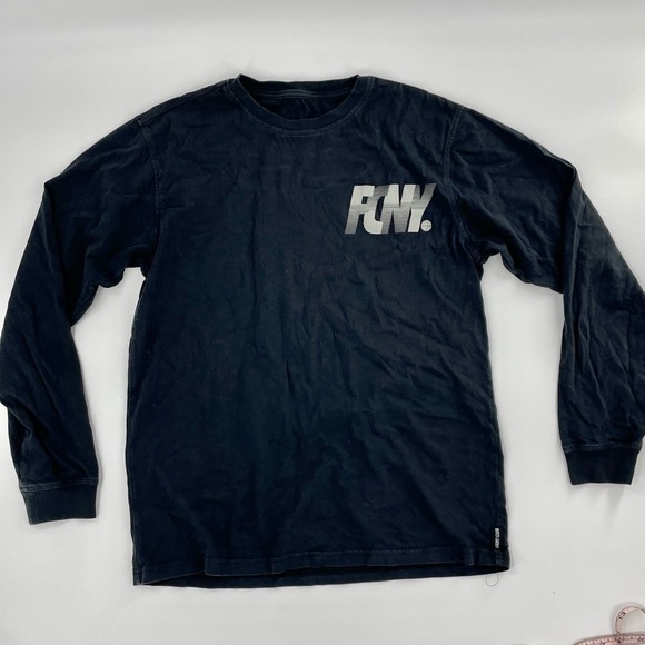 Flight club NYC FCNY graphic black minimal streetstyle long sleeve tshirt unisex - Picture 1 of 8